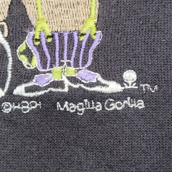 Vintage Gorilla Golfer Sweatshirt M/L 21x23 Sun-Faded Black - Picture 3 of 13